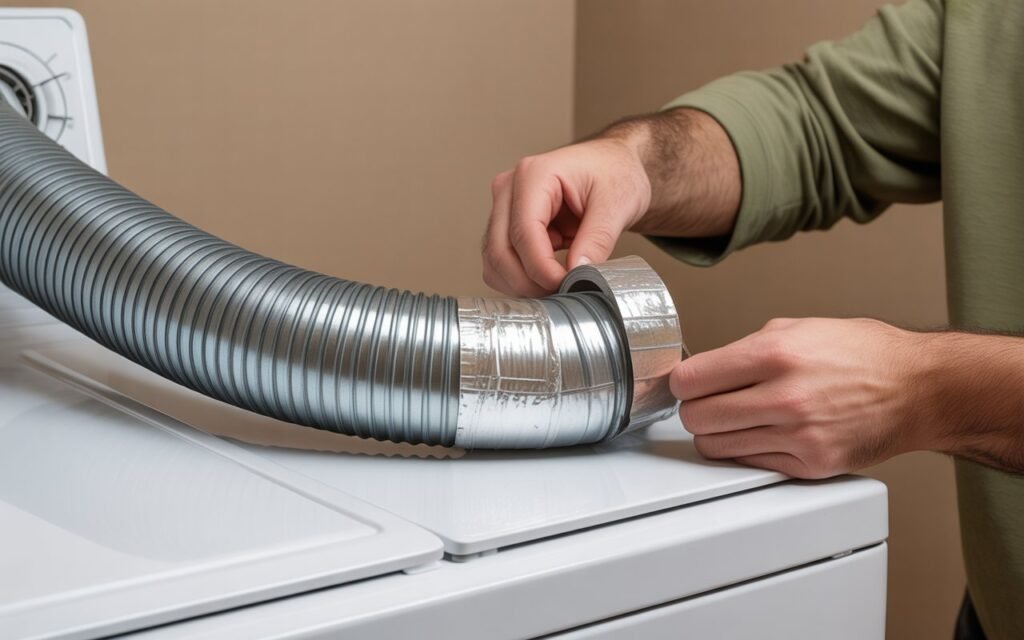Reconnect the Vent and Reposition the Dryer