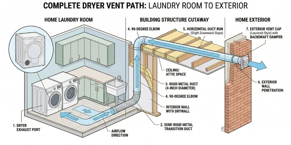 How IAQ Experts Cleans Clothes Dryer Vents in San Antonio: Our 7-Step Process
